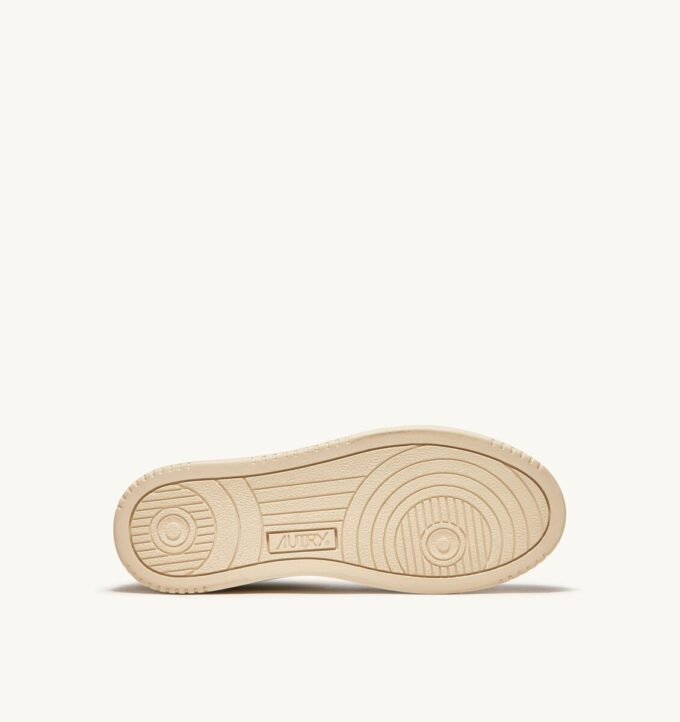 BASKETS MEDALIST MID BICOLOR EN CUIR BLANC ET ARGENT METALLISE’ BASKETS MEDALIST MID BICOLOR EN CUIR BLANC ET ARGENT METALLISE’