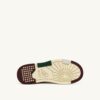 CLC LOW SNEAKERS IN IVORY WHITE AND BURGUNDY SUEDE AND LEATHER