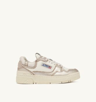 CLC LOW SNEAKERS IN PLATINUM LEATHER AND SUEDE