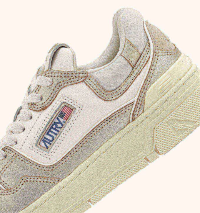 CLC LOW SNEAKERS IN PLATINUM LEATHER AND SUEDE CLC LOW SNEAKERS IN PLATINUM LEATHER AND SUEDE