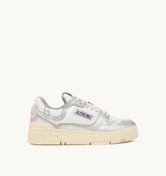 CLC LOW SNEAKERS IN SILVER-TONE LEATHER