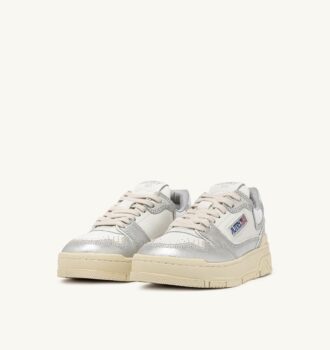 CLC LOW SNEAKERS IN SILVER-TONE LEATHER