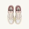CLC LOW SNEAKERS IN WHISPER WHITE ASH ROSE AND SILVER LEATHER