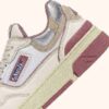 CLC LOW SNEAKERS IN WHISPER WHITE ASH ROSE AND SILVER LEATHER