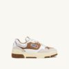 CLC LOW SNEAKERS IN WHITE AND CIGAR LEATHER AND SUEDE CLC LOW SNEAKERS IN WHITE AND CIGAR LEATHER AND SUEDE