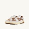 CLC LOW SNEAKERS IN WHITE AND CIGAR LEATHER AND SUEDE CLC LOW SNEAKERS IN WHITE AND CIGAR LEATHER AND SUEDE