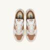 CLC LOW SNEAKERS IN WHITE AND CIGAR LEATHER AND SUEDE CLC LOW SNEAKERS IN WHITE AND CIGAR LEATHER AND SUEDE