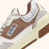 CLC LOW SNEAKERS IN WHITE AND CIGAR LEATHER AND SUEDE CLC LOW SNEAKERS IN WHITE AND CIGAR LEATHER AND SUEDE