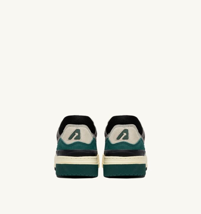 CLC LOW SNEAKERS IN WHITE AND FOREST SUEDE AND LEATHER