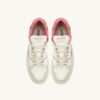 CLC LOW SNEAKERS IN WHITE AND GERANIUM LEATHER SUEDE
