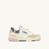 CLC LOW SNEAKERS IN WHITE AND PEACH WHIP LEATHER SUEDE