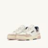 CLC LOW SNEAKERS IN WHITE AND PEACH WHIP LEATHER SUEDE