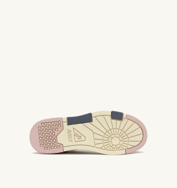 CLC LOW SNEAKERS IN WHITE AND PEACH WHIP LEATHER SUEDE