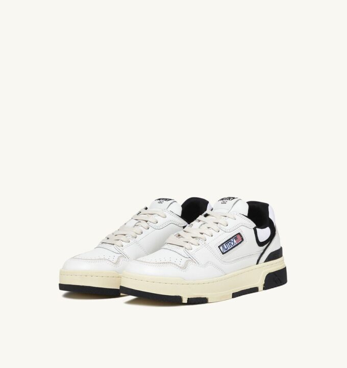 CLC LOW SNEAKERS IN WHITE LEATHER AND BLACK SUEDE CLC LOW SNEAKERS IN WHITE LEATHER AND BLACK SUEDE