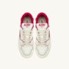 CLC LOW SNEAKERS IN WHITE LEATHER AND BRIGHT ROSE SUEDE