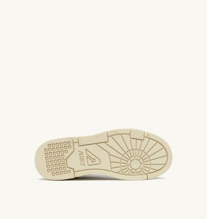 CLC LOW SNEAKERS IN WHITE LEATHER AND SAND SUEDE