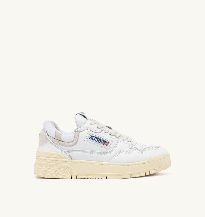 CLC LOW SNEAKERS IN WHITE LEATHER AND SUEDE CLC LOW SNEAKERS IN WHITE LEATHER AND SUEDE