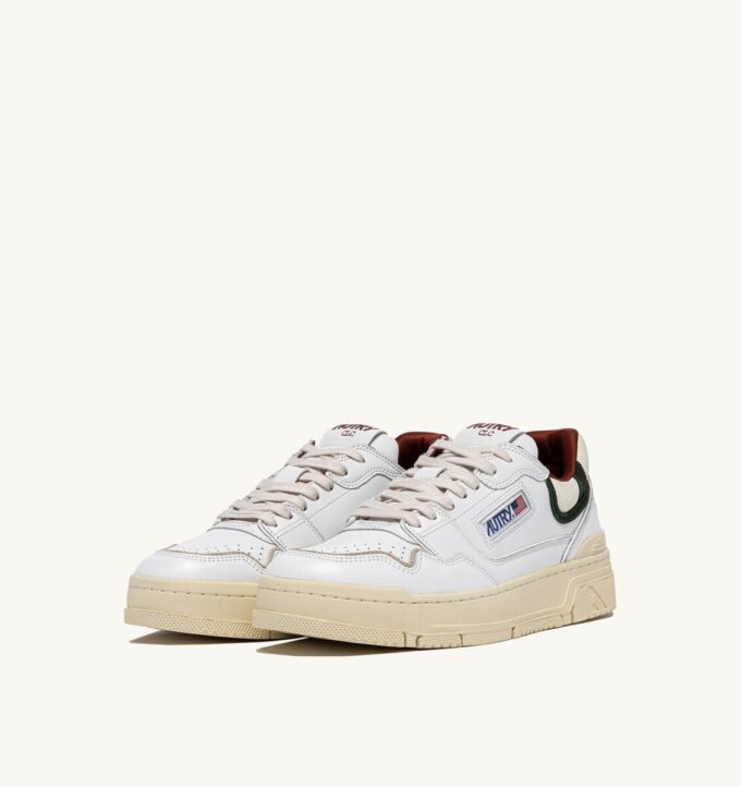 CLC LOW SNEAKERS IN WHITE SEQUOIA AND MOUNTAIN LEATHER