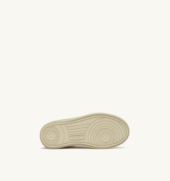 DALLAS KIDS KIDS LOW SNEAKERS IN LEATHER COLOR MARSHMALLOW AND BROWN SUGAR