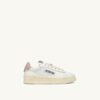DALLAS KIDS LOW SNEAKERS IN WHITE AND POWDER PINK LEATHER