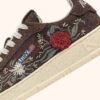DALLAS LOW ‘FLORAL’ SNEAKERS IN BROWN SUEDE