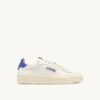 DALLAS LOW SNEAKERS IN MARSHMALLOW AND BLUE LEATHER