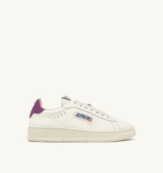 DALLAS LOW SNEAKERS IN MARSHMALLOW AND HYACINTH VIOLET LEATHER