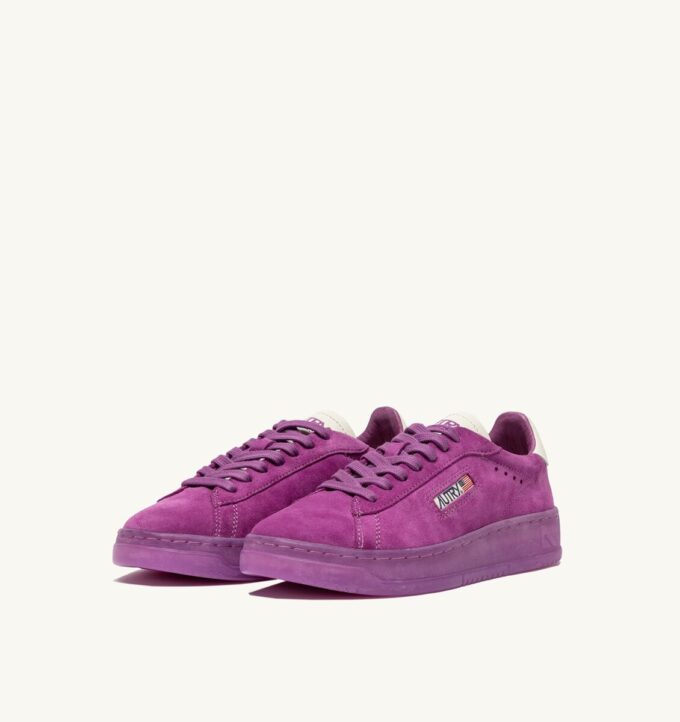 DALLAS LOW SNEAKERS IN MARSHMALLOW AND HYACINTH VIOLET SUEDE