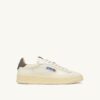 DALLAS LOW SNEAKERS IN MARSHMALLOW AND MOREL LEATHER DALLAS LOW SNEAKERS IN MARSHMALLOW AND MOREL LEATHER