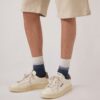 DALLAS LOW SNEAKERS IN MARSHMALLOW AND MOREL LEATHER DALLAS LOW SNEAKERS IN MARSHMALLOW AND MOREL LEATHER