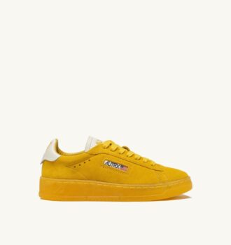 DALLAS LOW SNEAKERS IN MARSHMALLOW AND YELLOW SUEDE