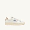 DALLAS LOW SNEAKERS IN WHITE AND GOLD LEATHER DALLAS LOW SNEAKERS IN WHITE AND GOLD LEATHER