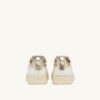 DALLAS LOW SNEAKERS IN WHITE AND GOLD LEATHER DALLAS LOW SNEAKERS IN WHITE AND GOLD LEATHER