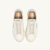 DALLAS LOW SNEAKERS IN WHITE AND SILVER LEATHER