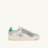 DALLAS LOW ‘SPARKLING’ SNEAKERS IN SILVER AND GREEN SEQUINS