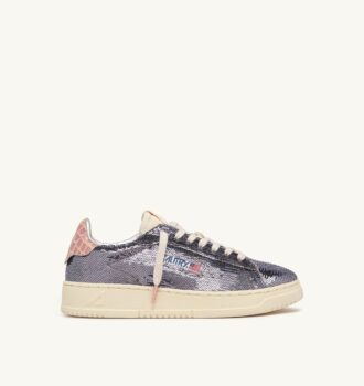 DALLAS LOW ‘SPARKLING’ SNEAKERS IN STEEL SEQUINS