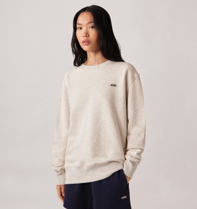 EMBROIDERED AUTRY LOGO CREWNECK SWEATSHIRT WOMAN