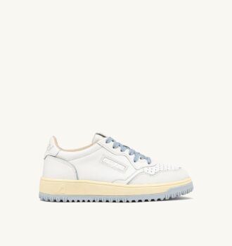 GOLF LOW SNEAKERS IN WHITE AND PEARL BLUE LEATHER