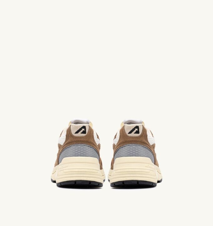 HYPERWAY SNEAKERS IN CIGAR AND SILVER MESH AND SUEDE HYPERWAY SNEAKERS IN CIGAR AND SILVER MESH AND SUEDE