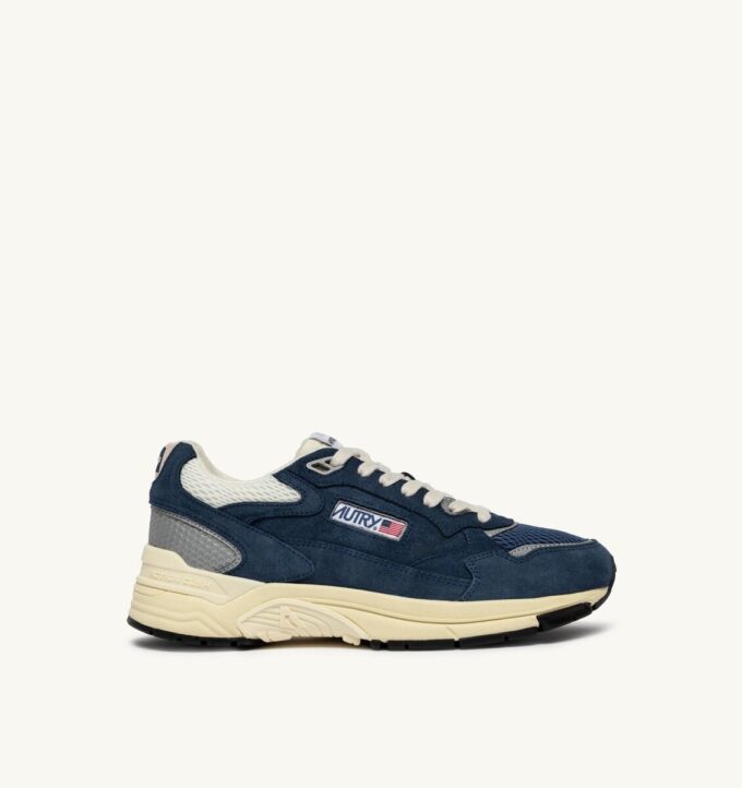 HYPERWAY SNEAKERS IN ENSIGN BLUE AND SILVER-TONE SUEDE AND MESH HYPERWAY SNEAKERS IN ENSIGN BLUE AND SILVER-TONE SUEDE AND MESH
