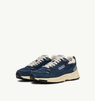 HYPERWAY SNEAKERS IN ENSIGN BLUE AND SILVER-TONE SUEDE AND MESH