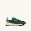 HYPERWAY SNEAKERS IN MALACHITE COLOR AND SILVER-TONE SUEDE AND MESH