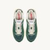 HYPERWAY SNEAKERS IN MALACHITE COLOR AND SILVER-TONE SUEDE AND MESH