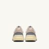 HYPERWAY SNEAKERS IN SAND BROWN AND SILVER-TONE SUEDE AND MESH