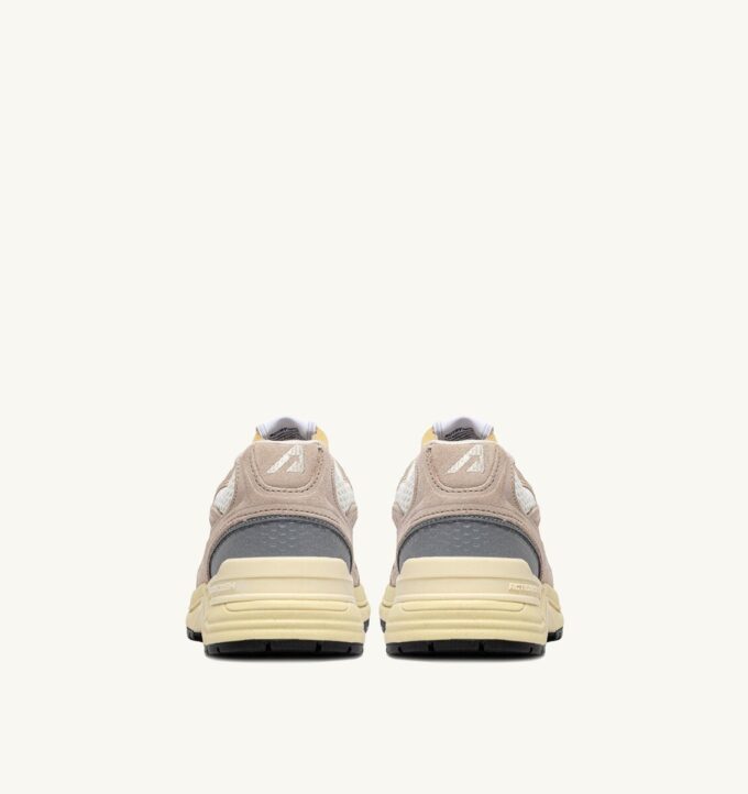 HYPERWAY SNEAKERS IN SAND BROWN AND SILVER-TONE SUEDE AND MESH HYPERWAY SNEAKERS IN SAND BROWN AND SILVER-TONE SUEDE AND MESH