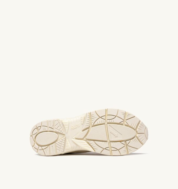 HYPERWAY SNEAKERS IN WHISPER WHITE LAMINATED LEATHER AND MESH