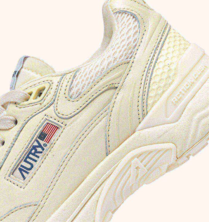 HYPERWAY SNEAKERS IN WHISPER WHITE LAMINATED LEATHER AND MESH HYPERWAY SNEAKERS IN WHISPER WHITE LAMINATED LEATHER AND MESH