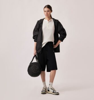 KNIT EMBROIDERED LOGO SHORT WOMAN