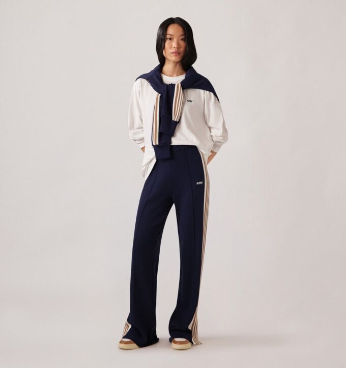 KNITTED TENNIS VISCOSE JOGGERS WOMAN