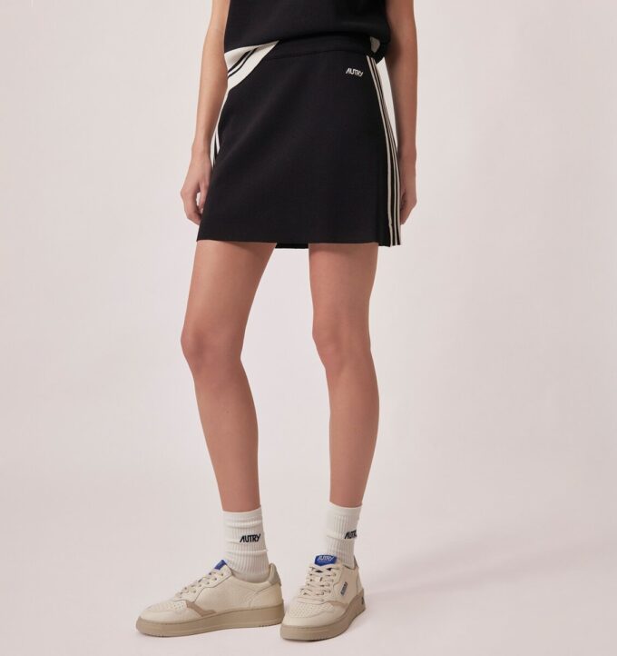 KNITTED TENNIS VISCOSE SKIRT WOMAN